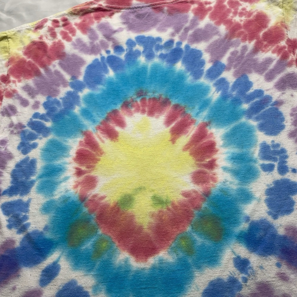 DOM Psychedelic Tie Dye T-Shirt L Mushroom Graphic Trippy Rave Streetwear Grunge - Picture 8 of 12
